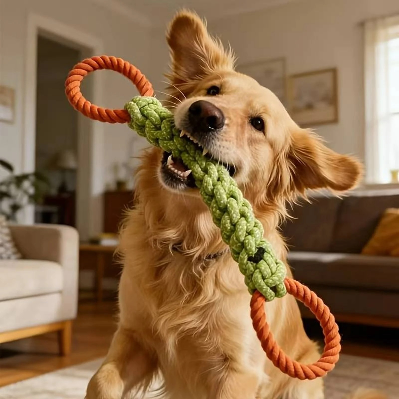 Indestructible Dog Chew Toy - Wytrzymała zabawka dla psa z liny,