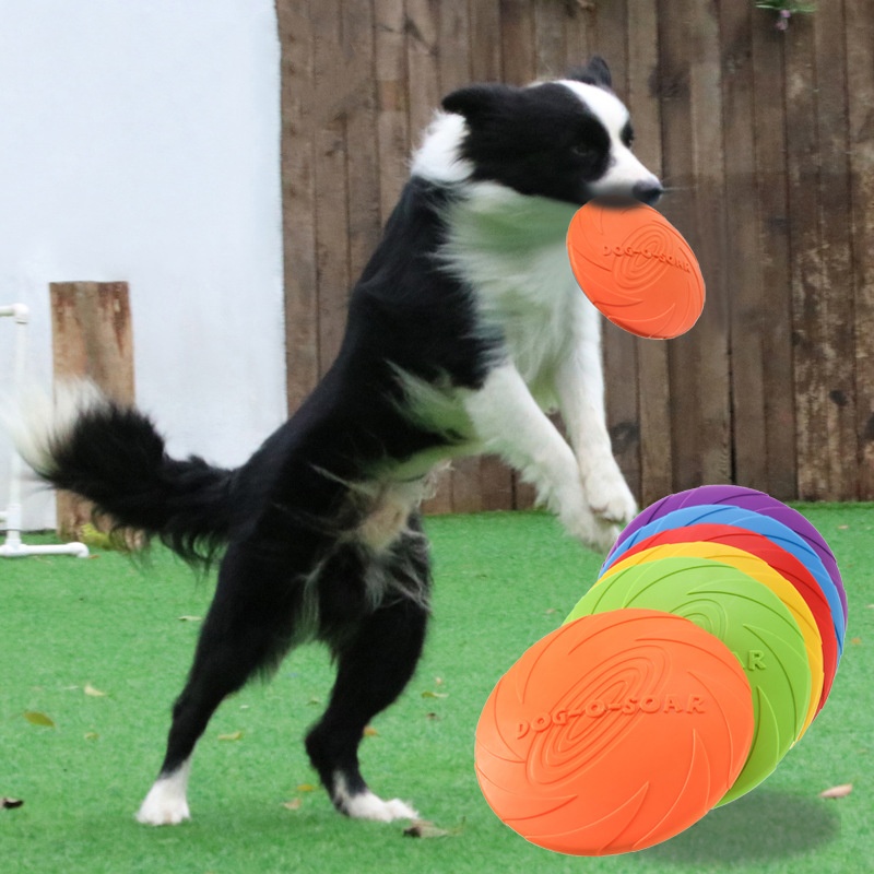 Flying Disc Dog Training Toy - Interaktywna silikonowa zabawka w kształcie latającego